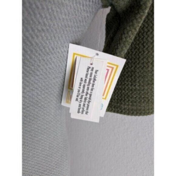 LuLaRoe Julia Dress Large NWT $45 Gray Olive Green Raglan Sleeves Stretch - Picture 7 of 13